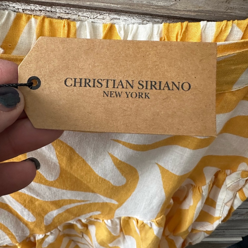 Christian Siriano Asymmetrical Wrap Skirt – Yellow Abstract Print - Picture 5 of 10